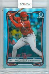 2026 Topps Bowman Christian Moore #44 Base Chrome Rookie Red RC Logo Variation Angels