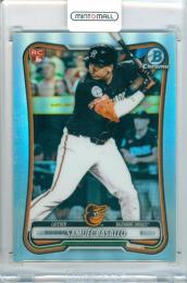 2026 Topps Bowman Samuel Basallo #61 Base Chrome Rookie Red RC Logo Variation Orioles
