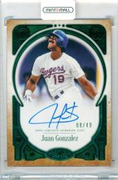 2026 Topps Tier One Juan Gonzalez #PPA-JG Prime Performers Autograph Green Parallel【08/49】 Rangers