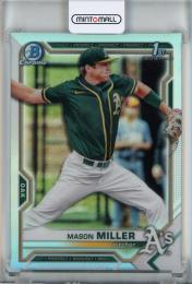 2021 Bowman Draft Mason Miller Base Refractor #BDC85 Oakland Athletics