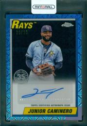 2025 TOPPS Series 2 Baseball Junior Caminero 1990 TOPPS Baseball Chrome Autograph Cards【09/10】 Tampa Bay Rays