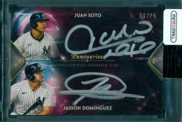 2024 TOPPS luminaries baseball Jasson Domínguez / Juan Soto Sparks of Light Dual Autograph【06/25】 New York Yankees