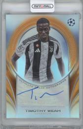 2024-25 TOPPS UEFA Club Competitions Ultimate Stage Autographs Orange Foilboard / TIMOTHY WEAH(Juventus) 【25/25】