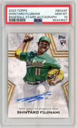 2023 TOPPS SHINTARO FUJINAMI AUTOGRAPH CARD 【PSA10】 OAKLAND ATHLETICS