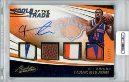 2017-18 PANINI Absolute Frank Ntilikina Tools of the Trade Four Swatch Signatures Level 4 25枚限定【12/25】《やや難あり》New York Knicks