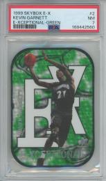 1999-00 Skybox E-X Kevin Garnett E-Xceptional Green #2【394/500】【PSA7】 Minnesota Timberwolves