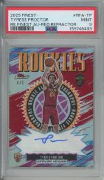 2025-26 Topps Finest Tyrese Proctor Rookies Finest Autographs Red #RFA-TP【4/5】【PSA9】 Cleveland Cavaliers
