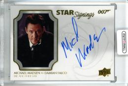 2021 2020 Upper Deck James Bond Villains & Henchmen Michael Madsen Star Signature/#SS-MM