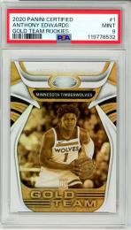 2020 Panini Certified Anthony Edwards #1 Gold Team Rookies【PSA9】 Timberwolves