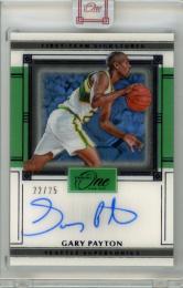2020-21 Panini One And One Gary Payton #FTS-GPT First-Team Signatures Purple【22/25】 SuperSonics