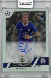 2022-23 Topps Chrome UEFA Club Competitions Enzo Fernandez Chrome Autographs #CA-EF RC Chelsea FC