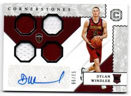 2019-20 PANINI Chronicles Rookie Cornerstones Quad Relic Autographs / DYLAN WINDLER(Cleveland Cavaliers) 【53/99】