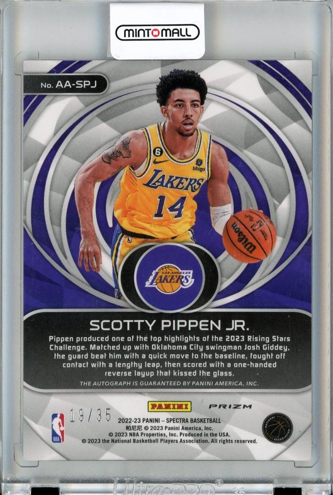 ミントモール / MINT 立川店 / 2022-23 Panini Spectra Scotty Pippen Jr. Aspring Rookie  Autograph Purple Parallel 19/35