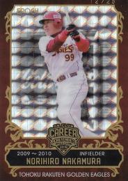 2019 EPOCH OBクラブ キャリア・アチーブメント 東北楽天 中村紀洋 レギュラーカードパラレル版 12/25