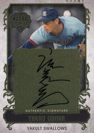 2019 EPOCH OBクラブ キャリア・アチーブメント ヤクルト 尾花高夫 直書き直筆サインカード 03/47