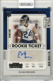 2021 PANINI Contenders Tennessee Titans #194 Autograph RC / Elijah Molden