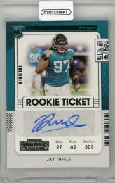 2021 PANINI Contenders Jacksonville Jaguars #199 Autograph RC / Jay Tufele 【160/199】