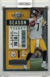 2020 PANINI Contenders Optic Pittsburgh Steelers SEASON TICKET #48 / Ben Roethlisberger