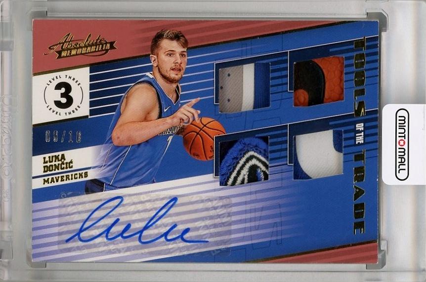 ミントモール / MINT 千葉店 / 2018-19 Panini Absolute Memorabilia Luka Doncic Tools  of the Trade Four Swatch Signatures Level 3 Auto RC #3 08/10 ※白かけあり