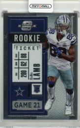 2020 PANINI Contenders Optic Dallas Cowboys ROOKIE TICKET #65 / CeeDee Lamb