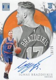 2019-20 Panini Impeccable  Ignas Brazdeikis Autographs 16/25