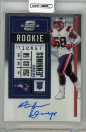 2020 PANINI Contenders Optic New England Patriots ROOKIE TICKET Autographs #178 / Anfernee Jennings