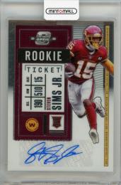 2020 PANINI Contenders Optic Washington Football Team ROOKIE TICKET Autographs #204 / Steven Sims Jr.