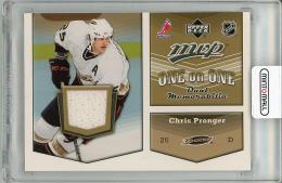 2007-08 UPPER DECK MVP  Chris Pronger & Ed Jovanovski Dual Game Used Memorabilia