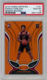 2019-20 Panini Certified  Darius Garland Mirror Orange RC #191 (PSA 10 GEM MT) 94/99