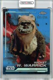 2024 Topps Chrome Star Wars Wicket W. Warrick Base/Skywalker Blue Refractors/#123【21/150】