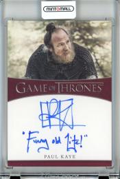 2022 Rittenhouse Game of Thrones Complete Series Volume 2 Paul Kaye as Thoros of Myr Inscription Autograph