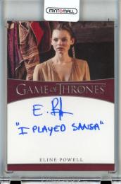 2022 Rittenhouse Game of Thrones Complete Series Volume 2 Eline Powell as Bianca Inscription Autograph