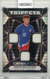 2024-25 Panini Obsidian Christian Pulisic Trifecta Material Electric Etch Red Pulsar #19【38/49】