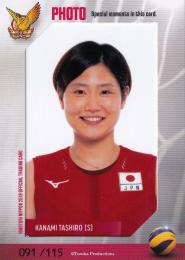 全日本女子バレーボールチーム 火の鳥NIPPON2019 公式トレーディングカード  田代佳奈美 生写真カード 091/115