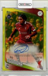 2025-26 TOPPS UEFA Club Competitions Rio Ngumoha Base Autographs Gold Foil #BARN【18/50】 Liverpool FC