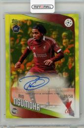2025-26 TOPPS UEFA Club Competitions Rio Ngumoha Base Autographs Gold Foil #BARN【39/50】 Liverpool FC