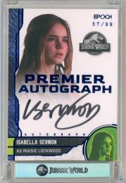 EPOCH JURASSIC WORLD TRADING CARDS SIGNATURE COLLECTION ISABELLA SERMON as MAISIE LOCKWOOD  PREMIER AUTOGRAPH/PA-ML【57/99】