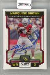 2023 PANINI Score Marquise brown Signatures #155 Arizona Cardinals