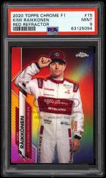 2020 Topps Chrome Formula 1 #15 Kimi Raikkonen Red Refractors【2/5】【PSA MINT 9】