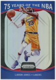 2021-22 Panini 75 Years of the NBA Prizms Silver #1 LeBron James/Prizm ※表面初期傷あり