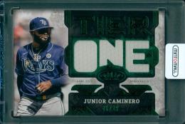2025 Topps Tier One Baseball Junior Caminero Tier One Relics Die Cut Green【46/49】 Tampa Bay Rays