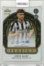 2023-24 TOPPS DECO  UEFA Club Competitions Lewis Miley Autographs Prodigy【22/99】 Newcastle United
