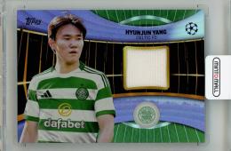 2024-25 TOPPS UEFA Club Competitions Hyunjun Yang Relics Purple Foilboard #SRHY【030/299】 Celtic FC