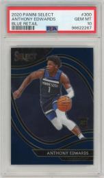 2020-21 Panini Select Anthony Edwards Blue Retail RC #300【PSA 10 GEM MT】