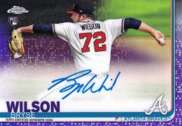 2019 Topps Chrome Atlanta Braves Bryse Wilson Rookie Autographs Purple パラレル版 011/250