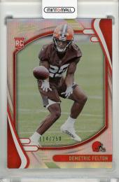 2021 PANINI Absolute Cleveland Browns Rookies Spectrum #170 / Demetric Felton 【114/250】