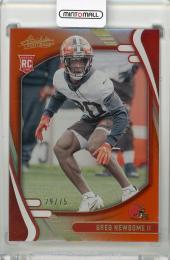 2021 PANINI Absolute Cleveland Browns Spectrum Orange #198 / Greg Newsome II 【29/75】