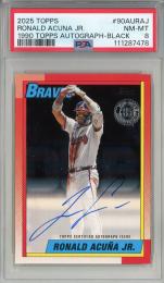 2025 Topps Ronald Acuna Jr. 1990 Topps Autographs #90AURAJ【05/10】【PSA8】 Atlanta Braves