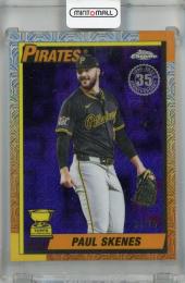 2025 Topps Update Series Paul Skenes 1990 Topps Chrome Baseball Mojo (Silver Pack) Purple Mojo Refractor #U90C-1【57/75】 Pittsburgh Pirates