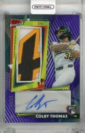 2026 Topps Finest Colby Thomas Finest Rookie Patch Autograph Purple Refractor #RPA-CT RC【13/75】 Athletics